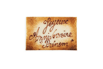 Plaquette Pâte d'Amande personnalisée